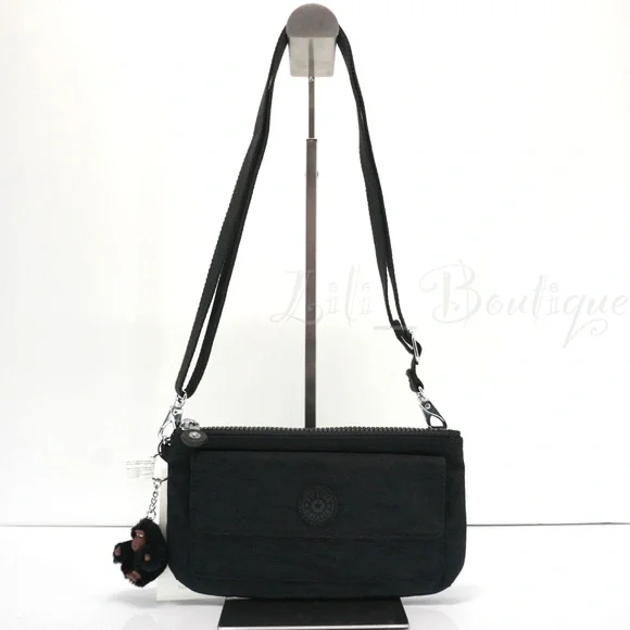 Kipling Lane 2-in-1 Wallet Crossbody Mini Bag Polyamide KI9056 Black Tonal $64 - Picture 1 of 10